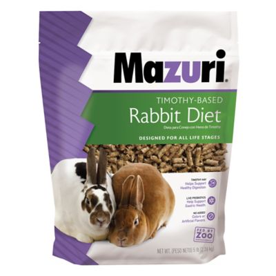 Mazuri Timothy-Hay Based Pelleted Rabbit Food, 5 lb. Pouch