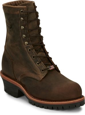 chippewa men's apache lace up boots chocolate