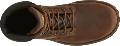 Image showing 2 th Chippewa Men's Steel Toe Logger Oblique Work Boots, 8 in., Tough Bark