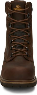Image showing  Men's Steel Toe Utility Work Boots, Heavy-Duty Tough Bark, 8 in.