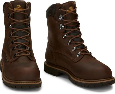 Image showing  Men's Steel Toe Utility Work Boots, Heavy-Duty Tough Bark, 8 in.