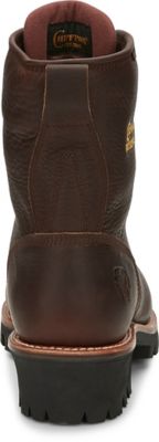 Image showing 5 th Chippewa Men's Steel Toe Insulated Logger Work Boots, 8 in., Briar Leather