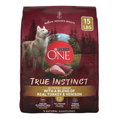 Purina ONE SmartBlend True Instinct Adult Natural Turkey and Venison Formula Dry Dog Food