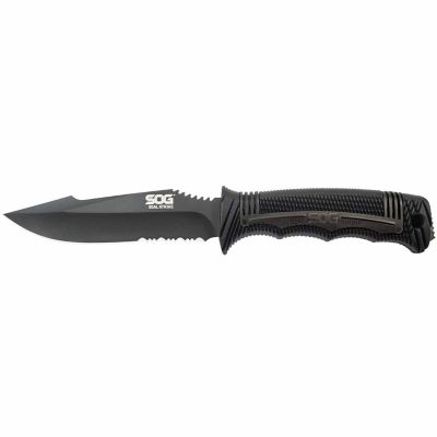 SOG 4.88 in. SEAL Strike TiNi Fixed Blade Knife, Black, 4004911