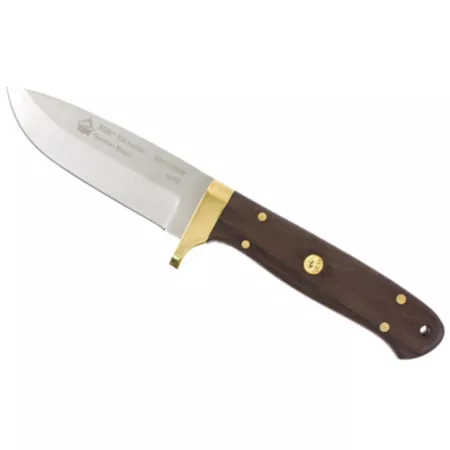 Puma SGB Elk Hunter Jacaranda Wooden Hunting Knife with Attached Brown Leather Sheath 6816050W Knives