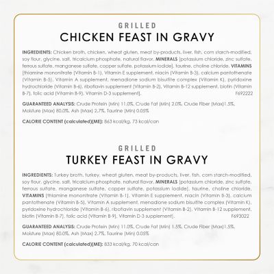 Image showing  Adult Grilled Turkey, Chicken and Beef in Gravy Wet Cat Food Variety Pack., 3 oz., Pack of 30 Cans
