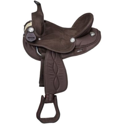 Tough-1 King Series Suede Seat Synthetic Trail Saddle