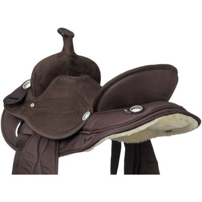 Image showing 3 th Tough1 King Series Suede Seat Synthetic Trail Saddle
