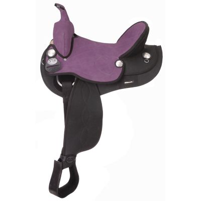 Image showing 0 th Tough1 King Series Suede Seat Synthetic Trail Saddle