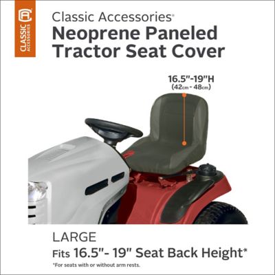 Image showing  18.5 in. Neoprene Paneled Tractor Seat Cover, Large