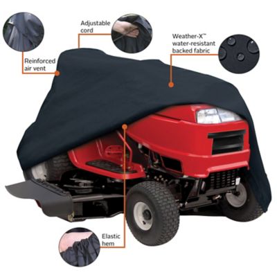 Image showing 3 th Classic Accessories Universal Tractor Cover for 62 in. Deck Mowers, Large, Black