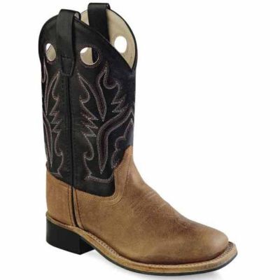 Image showing  Unisex Kids' Square Toe Western Boots, 9 in., Black