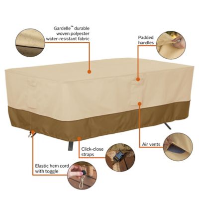Image showing  Veranda Rectangular/Oval Patio Table Cover, Pebble, Large, 55-565-011501-00