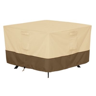 Classic Accessories Veranda Square Patio Table Cover, Pebble, Large, 55-567-011501-00