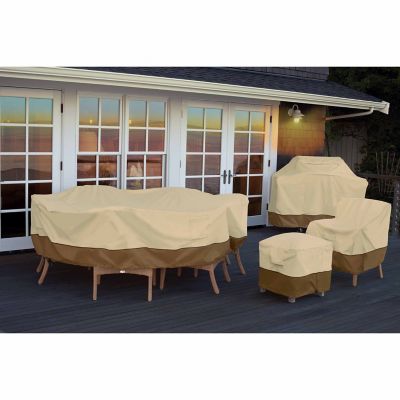 Image showing  Veranda Round Patio Table Cover, Pebble, Medium, 55-568-011501-00