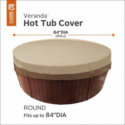 Image showing  Veranda Round Hot Tub Cover, Pebble, 55-584-011501-00