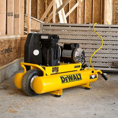 Image showing 8 th DEWALT 1.9 RHP 8 gal. Single-Stage Wheelbarrow Air Compressor