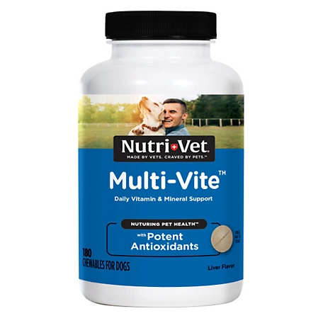 Nutri-Vet Multi-Vite Vitamin Chew Dog Supplements, 180 ct.