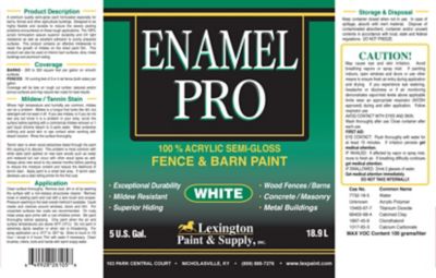 Image showing  5 gal. White Enamel Pro Latex Paint