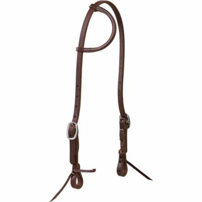 Weaver Leather Working Cowboy Sliding Ear Headstall with Stainless-Steel Hardware, 5/8 in.