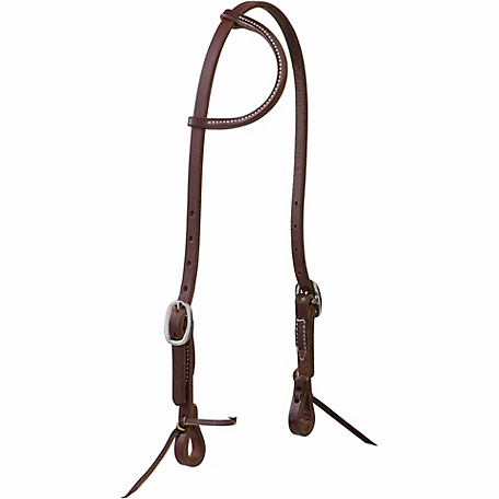 Weaver Leather Working Cowboy Sliding Ear Headstall with Stainless-Steel Hardware, 5/8 in.