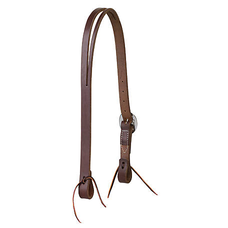 Western Natural Leather Hand Tooled one Ear Style Headstall with Steel Hardware