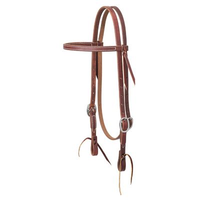 Weaver Equine Working Cowboy Economy Browband Headstall with Stainless-Steel Hardware, 5/8 in.