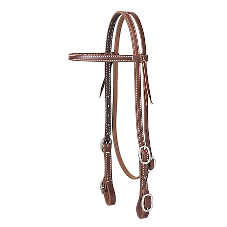 Weaver Leather Working Cowboy Browband Headstall with Buckle Bit Ends