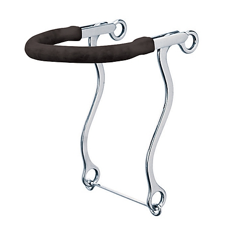 Weaver Leather Stainless-Steel Pony Hackamore with Gum Rubber-Covered Bike Chain Noseband