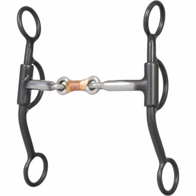 Weaver Equine 4 in. Professional Bit with 5 in. Sweet Iron Copper Wire Wrapped Dogbone Mouthpiece