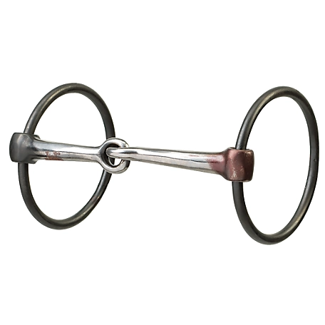 Weaver Leather 3 in. O-Ring Snaffle Bit with 5 in. Sweet Iron Copper Inlay Mouthpiece