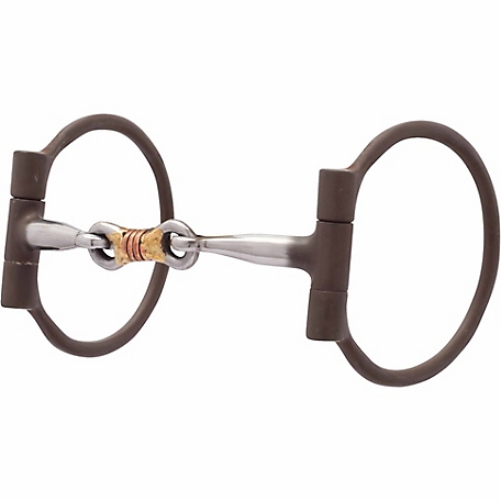 Weaver Leather 3 in. All-Purpose Offset D-Ring Bit with 5 in. Sweet Iron Copper Wire-Wrapped Dogbone Mouthpiece