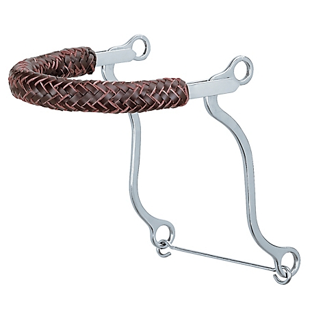 Weaver Leather Braided Leather Hackamore Noseband, 8-1/2 in. Cheeks