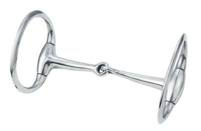 Weaver Equine 6 in. Stainless-Steel Draft Eggbutt Snaffle Bit, 6 in. Mouthpiece