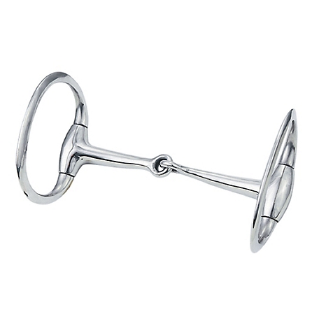 Weaver Leather Stainless-Steel Draft Eggbutt Snaffle Bit with 6 in. Mouthpiece