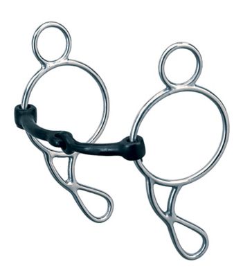 Weaver Equine Stainless-Steel Gag Snaffle Bit with 5-1/2 in. Sweet Iron Mouthpiece