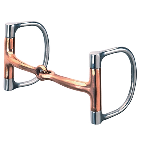 Weaver Leather Racing Copper-Plated D-Ring Bit with 5 in. Mouthpiece