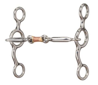 Weaver Leather Tom Thumb Stainless-Steel Snaffle Bit with 4-3/4 in. Copper-Plated Mouthpiece