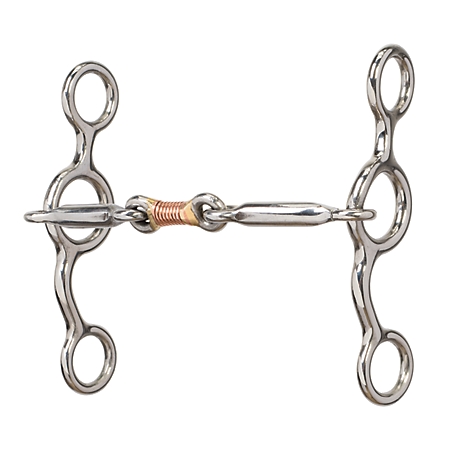 Weaver Leather Tom Thumb Stainless-Steel Snaffle Bit with 4-3/4 in. Copper-Plated Mouthpiece