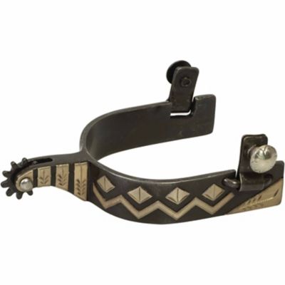 Weaver Equine Aztec Spurs with Replaceable Rowels, Black
