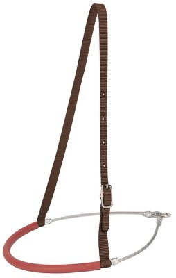 Weaver Leather Cable Noseband, 3/4 in. Steel Ring, 5/8 in. Crown Strap