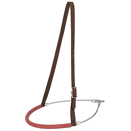 Weaver Leather Cable Noseband, 3/4 in. Steel Ring, 5/8 in. Crown Strap