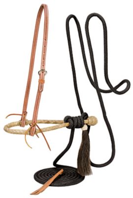 Weaver Leather Complete Mecate Rein Set with Rawhide Bosal, 1/2 in. x 23 ft. Braided Nylon Mecate