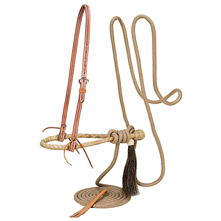 Weaver Leather Complete Mecate Rein Set with Rawhide Bosal, 1/2 in. x 23 ft. Braided Nylon Mecate