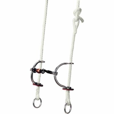 Weaver Equine 5 in. Sliding Gag Bridle with Sweet Iron Copper Roller Mouthpiece