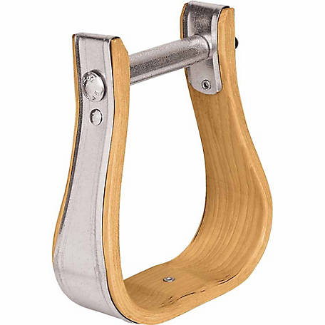 Weaver Leather Military Style Wooden Western Stirrups 3" Tread 1-3/4" Neck 