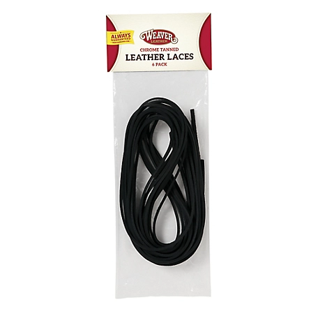 Weaver Leather 3/16 in. x 72 in. Leather Laces, Black