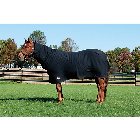 Weaver Leather Fitted Polar Fleece Horse Cooler, Black, Average Horse