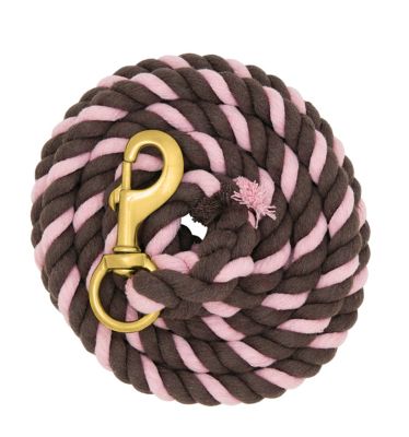 Weaver Leather 10 ft. Striped Cotton Lead Rope with Solid Brass 225 Snap, 5/8 in.