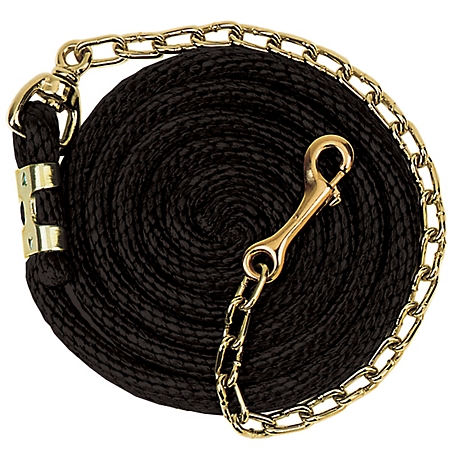 Weaver Leather 8 ft. 6 in. Poly Lead Rope with Brass-Plated Swivel Chain, 5/8 in.